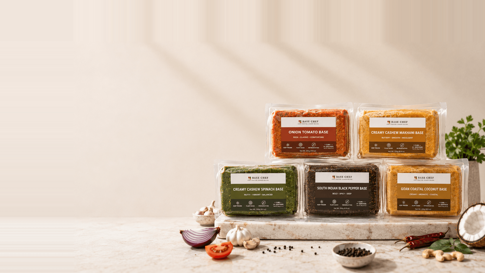 The Base Chef flavor bases and packaging